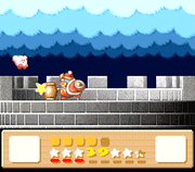 King Dedede producing a Dropped Star with his hammer in Kirby's Dream Land 3