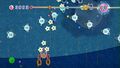 Rocket Kirby fights a swarm of Orbitflies in Stellar Way