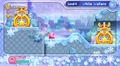 A portion of the White Wafers level hub in Kirby's Return to Dream Land