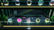 Kirby running by the final pre-boss preparation area