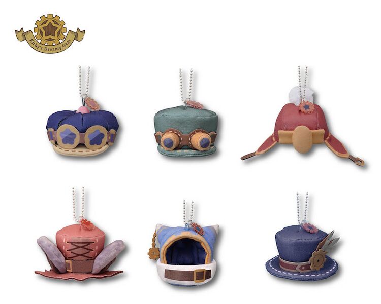 File:Kirby's Dreamy Gear Keychain Hat Plushies.jpg