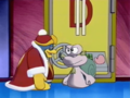 King Dedede reveals his exhaustion after he and Escargoon secure the Cappies' money.