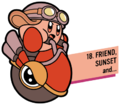 "FRIEND, SUNSET and..." tagline from the Kirby 30th Anniversary website