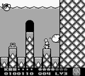 Kirby using the Water Gun in Kirby's Dream Land 2