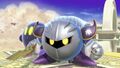 Meta Knight with a black Kirby that resembles him