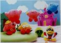 Set of 1993 Kirby's Adventure plush set by Takara, featuring King Dedede