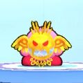 Kirby wearing the Grand Doomer Dress-Up Mask