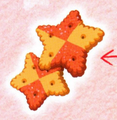 The Sparkling Star peach biscuits in Kirby: The Strange Sweets Island