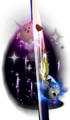 Model used for the Galaxia Darkness trophy from Super Smash Bros. Brawl, featuring Kirby