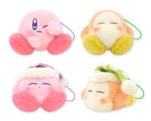 Wool Felt Style Mini Kirby and Waddle Dee napping plushies.jpg