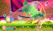 Hypernova Kirby tastes a delicious health bar