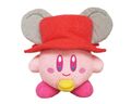 Plushie of Kirby dressed as Daroach from "KIRBY MUTEKI! SUTEKI! CLOSET" merchandise line