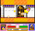 Kirby and his helper infiltrate the castle.