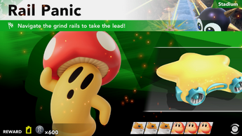 Navigate the grind rails to take the lead!