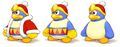Concept art of Dedede before transformation in Kirby Star Allies, revealing his yellow tunic.