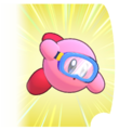 Kirby swimming