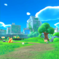 Nintendo Switch Online profile icon background, depicting Downtown Grassland