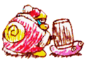 King Dedede Boss Butch Game Over screen in Kirby's Dream Land 3
