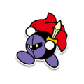 Sticker from Super Kirby Clash, based on artwork from Kirby's Adventure