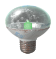 Artwork of the light bulb, which can be inhaled for Light-Bulb Mouth