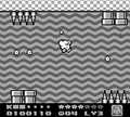 Kirby battles the underwater currents.