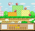 Kirby firing an Air Bullet in Kirby's Dream Land 3