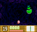 Miracle Matter uses its Cutter form against Kirby.