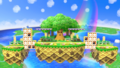 Star Block formations appear in the Green Greens stage from the Super Smash Bros. series.