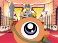 Captain Waddle Doo prepares to overthrow King Dedede and Escargoon in order to get his Waddle Dees fed again.