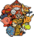 Group artwork of all eight starter characters