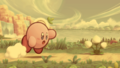 Kirby tripping in Cookie Country