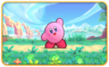 Screenshot of Kirby waving