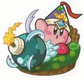 Artwork of the Bomb Bowl card from Kirby no Copy-toru!