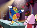 King Dedede attempting to swoon the fake Princess Rona in A Princess in Dis-Dress