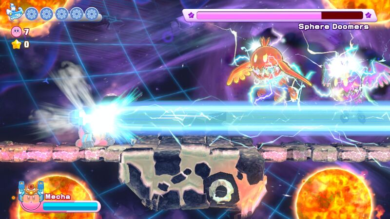 File:KRtDLD Mecha Kirby firing at Sphere Doomers screenshot.jpg