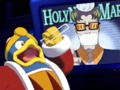 King Dedede swallowing the Head Cold Monsters to make himself sick