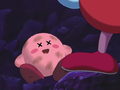 Kirby gets knocked out by Knuckle Joe.
