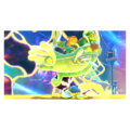 Heroes in Another Dimension credits picture from Kirby Star Allies, featuring Magolor using Magoloran Launch