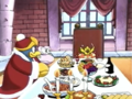 King Dedede and Escargoon butter Tokkori up using a banquet.