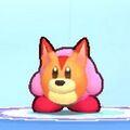 Kirby wearing the Awoofy Dress-Up Mask in Kirby's Return to Dream Land Deluxe