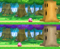 Comparison between Whispy Woods and his EX version in Kirby's Return to Dream Land