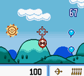 Section of gameplay featuring a Dedede balloon