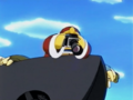 King Dedede pushes the others out of the way to get a better view of the whale.