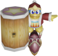 Lowest-poly model, used when he is very far from the camera