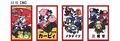 Set 12 of the Kirby hanafuda cards, featuring Daroach and two Squeakers.
