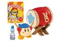 "Drum" miniature set from the "Kirby Pupupu Japanese Festival" merchandise line, featuring three Waddle Dees on the poster