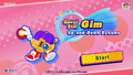 Title screen for Guest Star Gim: Up-and-Down Dynamo in Kirby Star Allies