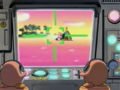 The Waddle Dees prepare to fire torpedoes at Kirby.