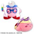 Plushies of Doctor and Sleep Kirby from "Kirby Copy Ability Selection" merchandise line