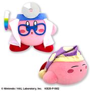 Plushies of Doctor and Sleep Kirby from "Kirby Copy Ability Selection" merchandise line